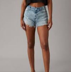 American Eagle Highest Rise '90s Boyfriend Light Blue Denim Shorts